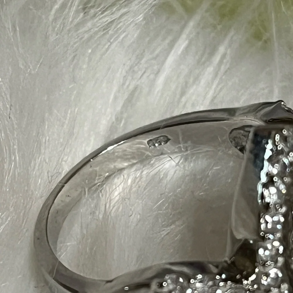 Sterling Marquise Sparkling WS Signed Ring